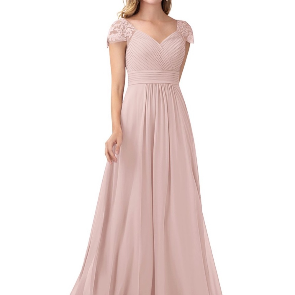 Azazie Adelyn dusty rose bridesmaid dress